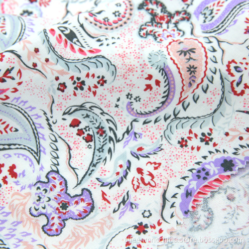 100% vävt rayon Challis-trycktyg